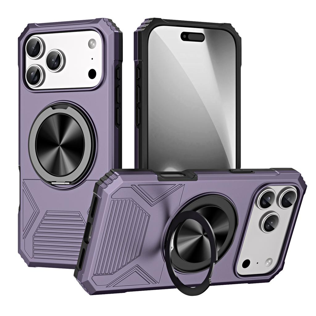 Applicable To iPhone17ProMax Alliance Ring Shadow Magnetic Mobile Phone Case Apple 16Pro Rotating Stand Protective Case