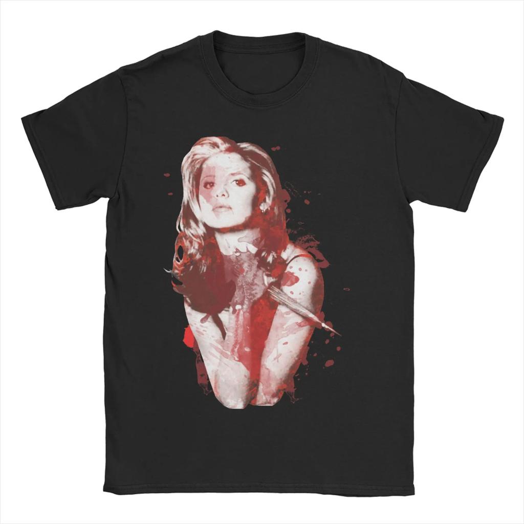Buffy The Vampires Slayer Buffy The Vampire Slayer TShirts Unisex Women Sunnydale Slayers Cotton Tees Crewneck T Shirt Summer Tops