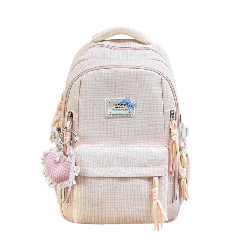 Schoolbag New Schoolbag Female College Style Junior High School Students Lightweight Large-capacity Backpack Korean Version Ins Fresh and Sweet