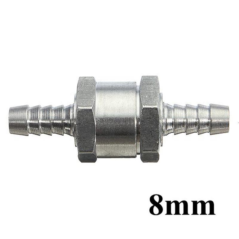 Car Accessories Durable Aluminum Car Fuel One Way Check Valve Barb Fitting Anti Backflow for 4/6/8/10/12/14mm Hose Line Fuel System Fittings7