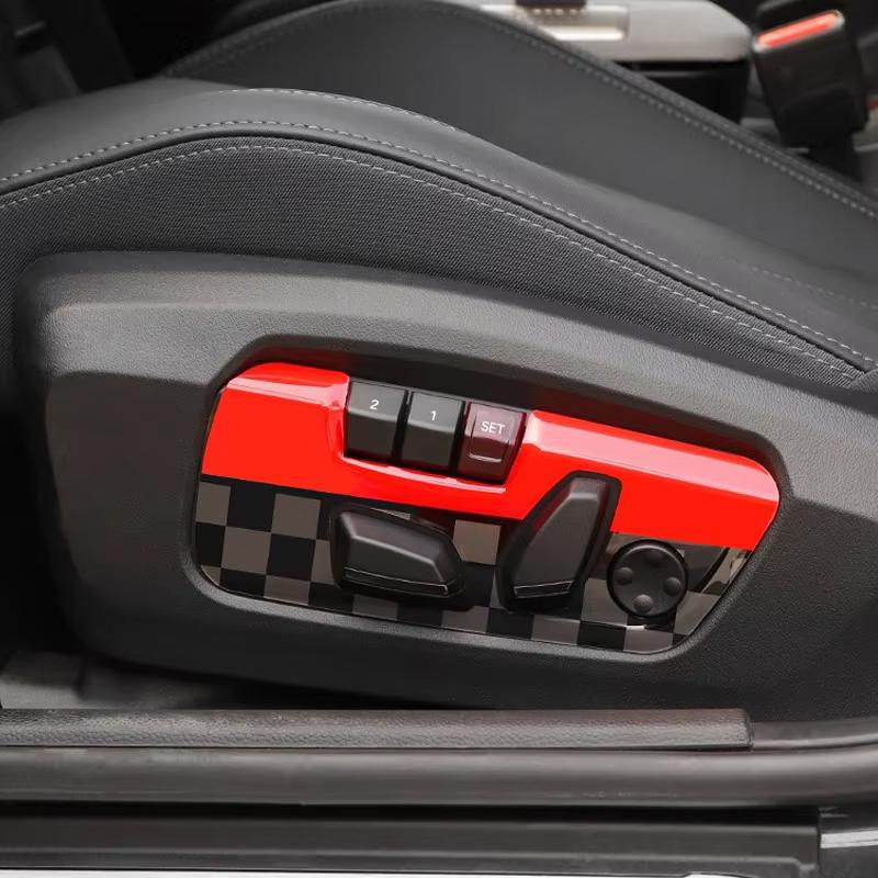 Car Seat Adjustment Button Panel Frame Trim Decoration Sticker Interior Accessories For Mini U25 Countryman Cooper S F65 F66 F67