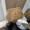 Summer New Straw Weaving Crossbody Bag Fashionable and Casual Shell Bag Women's Shoulder Bag
