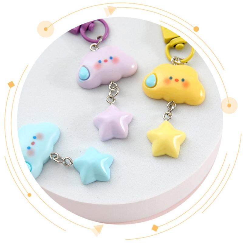 Playful Cloud Keychain for a Whimsical Twist Soft and Durable Key Rings Ornament Hilarious Cloud Key Chain Accessories