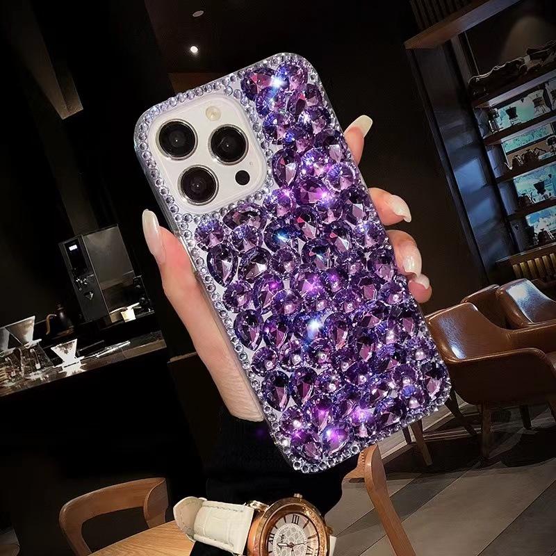 Luxuriöse Voll-Diamant-Schutzhülle für iPhone 17 Pro Max, iPhone 16 und iPhone 13 - Modisch und stoßfest.