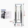 12-Tier Reinforced Bakery Cooling Rack Trolley