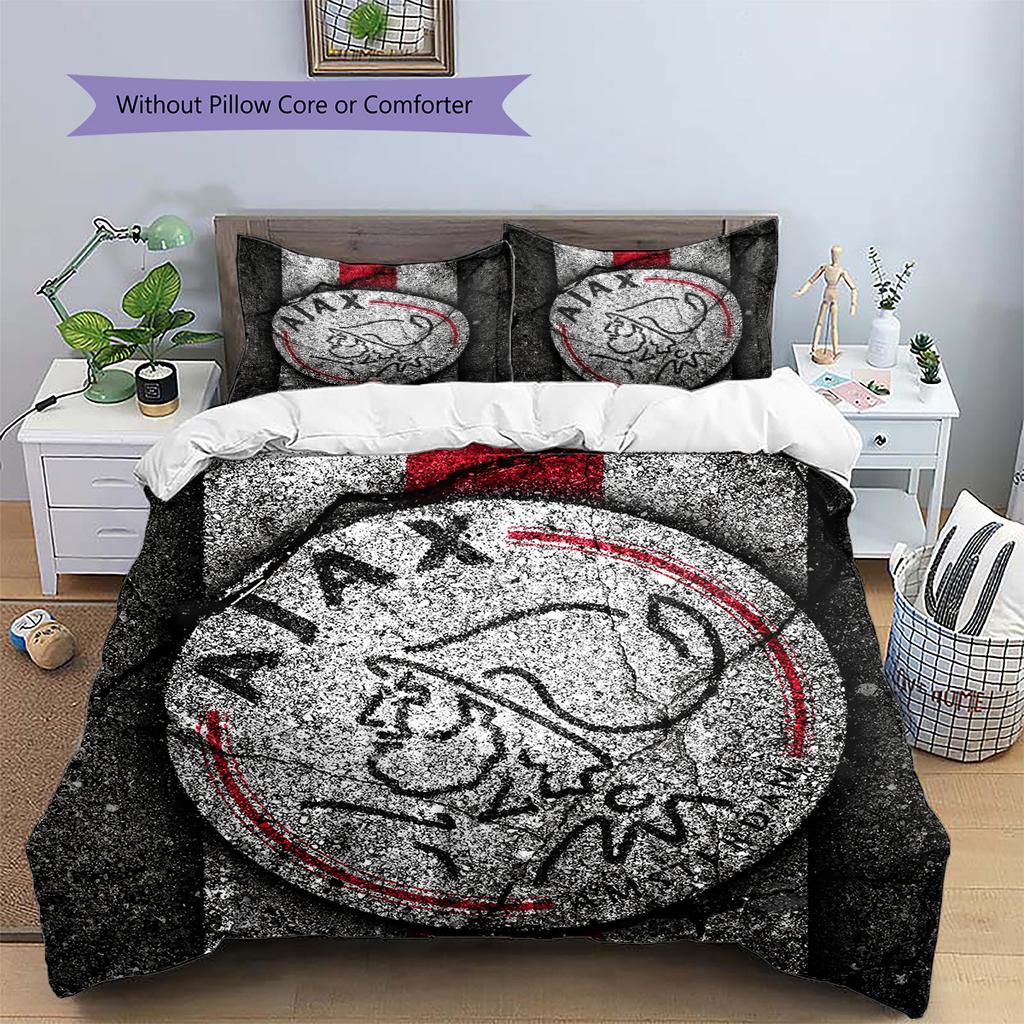 AFC Ajax Set Copripiumino con Fantasia Decorazione per la Casa Regalo (1 * copripiumino + 2 * federe senza imbottitura)