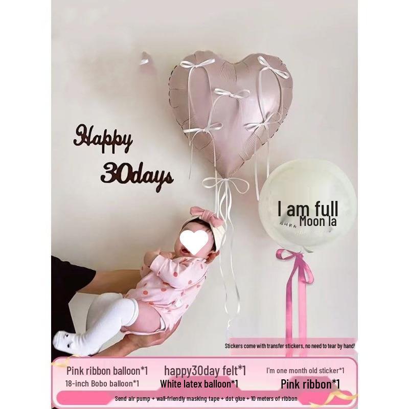 Baby Milestone Photo Props: 30/100 Days Balloons & Decorations for Boys & Girls