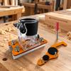 Aluminum 65mm Punch Guide with Measurement Scale for Cabinet Panel Installation, Dual-Function Slot Bracket Fastening Tool