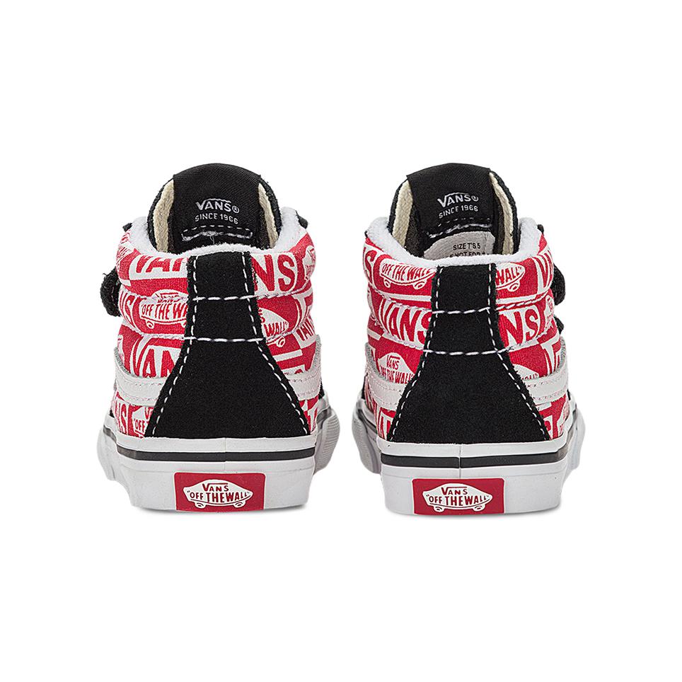 Vans Sk8 Reissue Mid Top Toddler Shoes Baby Shoes Black Red White VN0A5DXDBRR