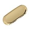 Oval Jewelry Tray Mirror Reflection Vacuum Plating Oval Decorative Tray Glossy   Oval Nail Storage Tray for Jewelry