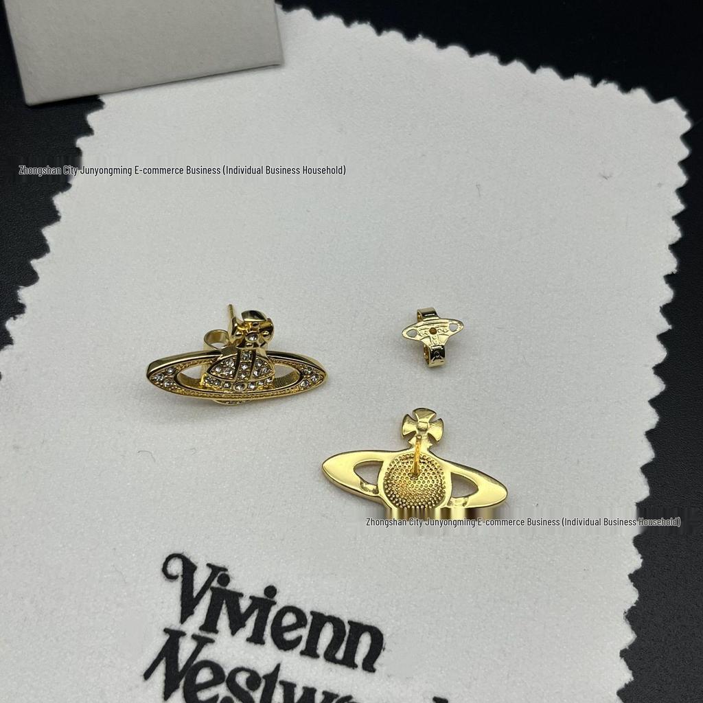 Schicke Planeten-Track-Kreuzohrringe mit Diamantbesatz für Damen