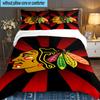 Chicago Hockey 3PCS Bedding set,Ideal for 1pc Duvet Cover And 2pcs Pillowcases Perfect for Fan gift,Ideal for Bedroom, Dormitory