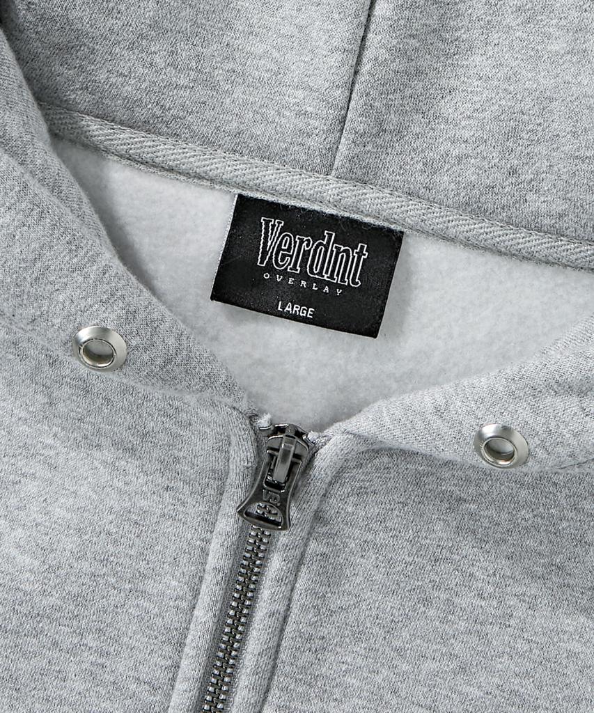 Verdnt Two-Way Metal Zipper Sweat Hoodie Zip-Up [Grey]