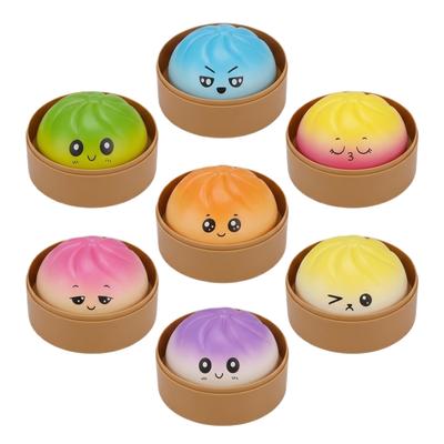 Knödel Spielzeug, Riesiger Glitzerknödel, Bunte Knödel Stressbälle Sensorisches Spielzeug, Teigkugel Stressabbau Handspielzeug Mit Dampfgarer (Zufällige Farbe)