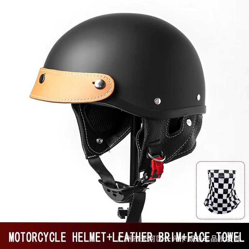 Vintage-Style Half Helmet Scooter Motorcycle Riders Unisex DOT ECE Certified Retro Japanese Design