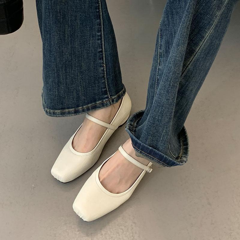 Fashion Female Shallow Ladies Mary Janes Flats Shoes Spring Summer Fashion Buckle Strap Women Shoes With Height Increasing Footwear