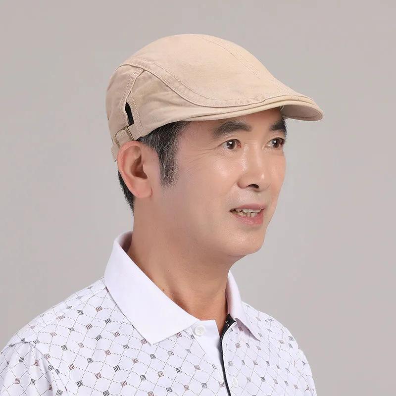 Middle-aged and Elderly Hats Men's Peaked Caps Spring and Autumn Old Hats Dad Hats Travel Forward Hats Summer Elderly Hats