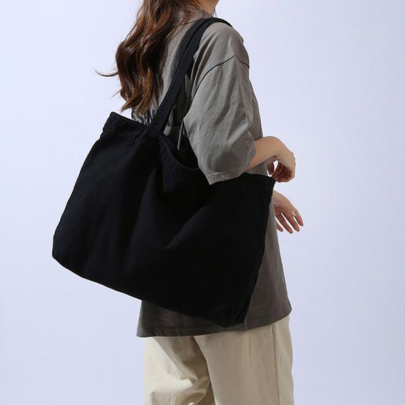 Retro Thick Canvas Tote Bag For Women, Large Capacity Casual Shoulder Handbag, Mori Style Outdoor Daily Purse