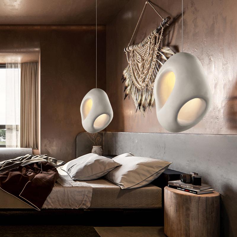 LED Art Wabi-sabi Style Creative Restaurant Pendant Light Post Modern Lustre Bedroom Dining Room Home Decor Bedside Hanging Lamp