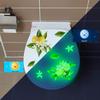 Dauphin Lumineux Panda Lapin Animal Fleur Autocollant Toilettes Auto-Adhésif PVC Salle de Bain Décoration Maison Vert Rêve Motif Amusant