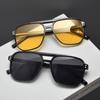 Punk Square Frame Sunglasses Anti-UV Retro Sunglasses Beach Eye Protection Black Shades Glasses for Women Men Travel Accessories