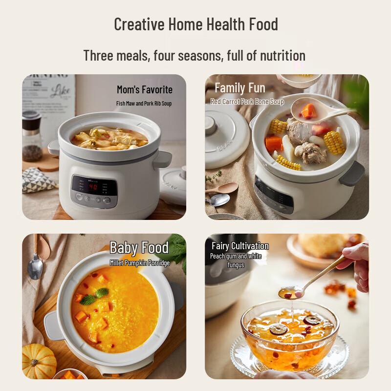 BEAR Electric Ceramic Stew Pot (3L) CN Plug (adapter Included)