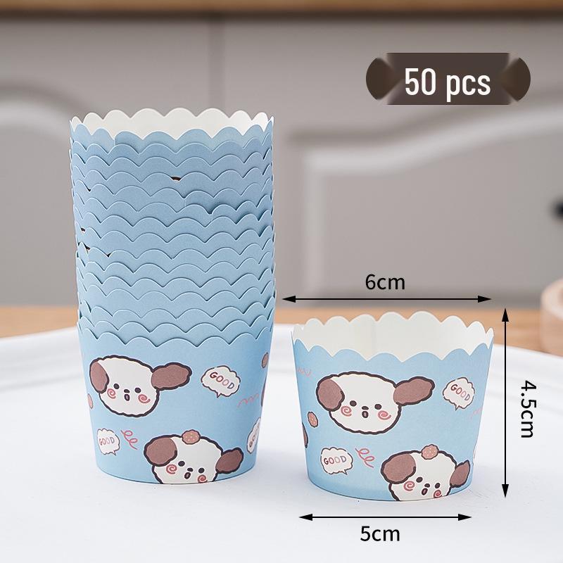 50 Hochtemperatur-Beständige Kraftpapier Muffin- & Chiffon-Kuchenförmchen - Lebensmittelqualität, Einweg, Runde Backförmchen