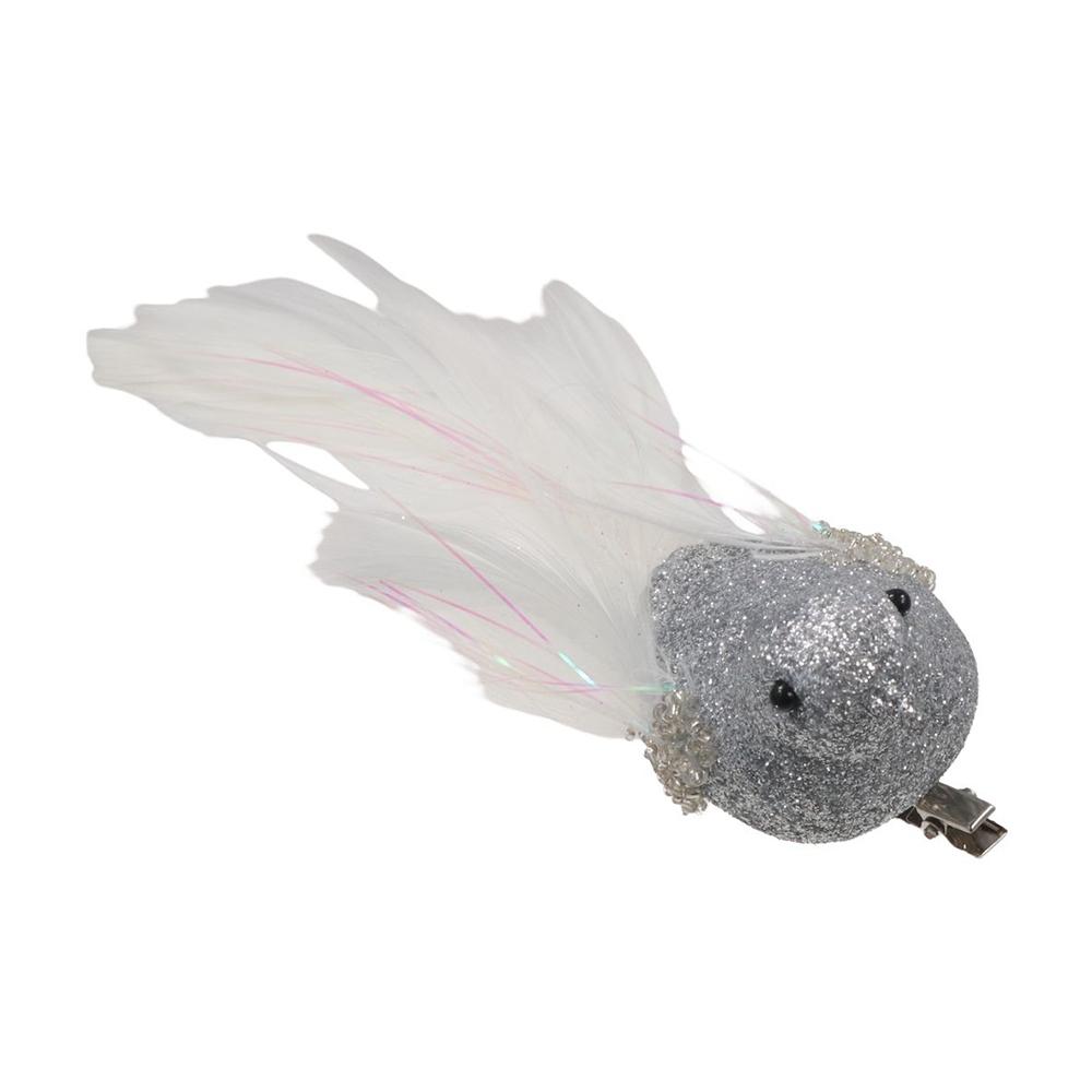 4 Pcs Cute With Clip Christmas Feather Bird Sparkling Handmade Simulation Bird Vivid Colorful Bird Ornaments Home Decor