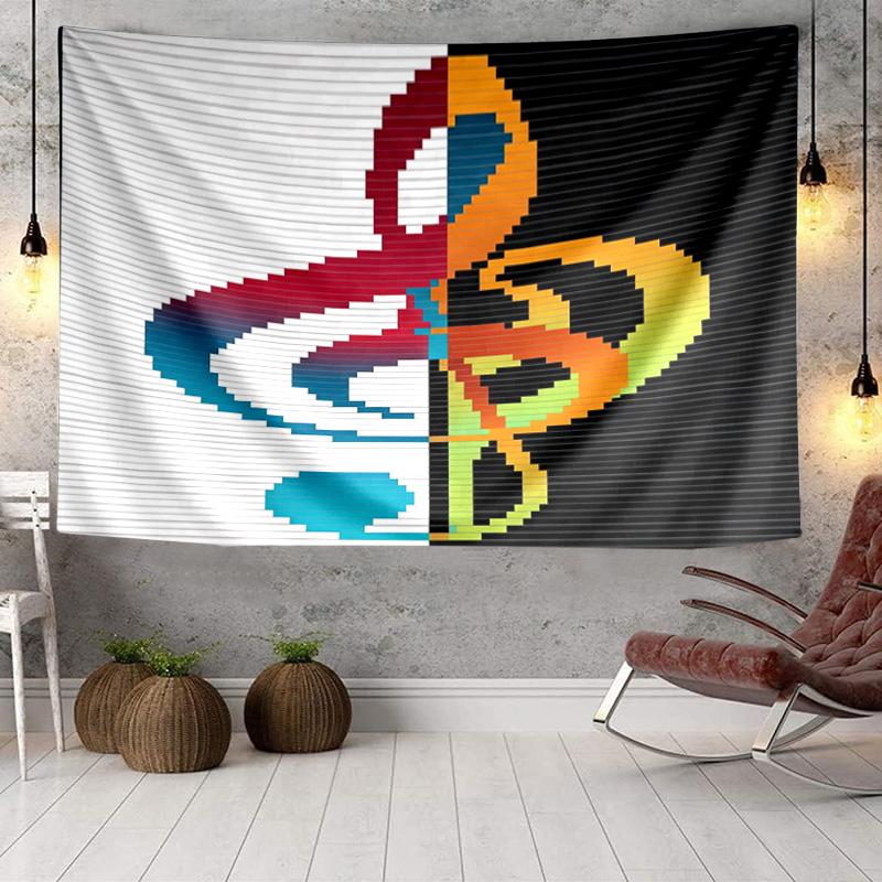 Music Notes Harmony Tapestry Room Decoration Wall Hanging for Living Room Bedroom, Dormitory, Birthday and Christmas Gifts