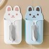 Wall Mounted Tissue Box Aesthetic Cartoon Design Napkin Holder for Bathroom Kitchen Home Decoration