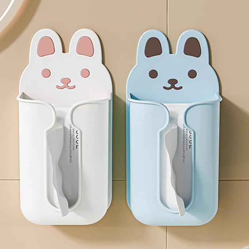 Wall Mounted Tissue Box Aesthetic Cartoon Design Napkin Holder for Bathroom Kitchen Home Decoration