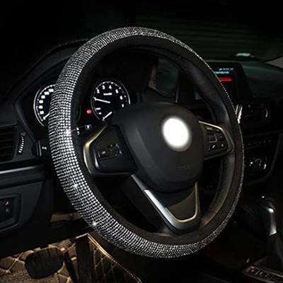 Coprivolante per Auto 15 pollici Elegante Lucido Antiscivolo Protezione Volante per la Maggior Parte delle Auto