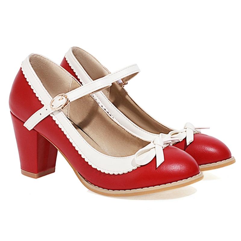 Women's High Heels Loafers Shoes Fashion White Black Blue Red Heeled Party Wedding Shoes Female Dress Pumps Big Large Size 45