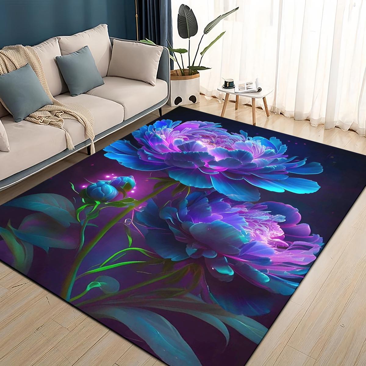 

2025 New Style Colorful Rose Romantic Flower Love Carpet Rug for Living Room Bedroom Home Sofa Decoration,kid Non-slip Floor Mat 40x60cm( 15x23in )