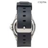 CREPHA Men's Serdica Analog Watch with White Dial, Urethane Strap, and Japanese Movement