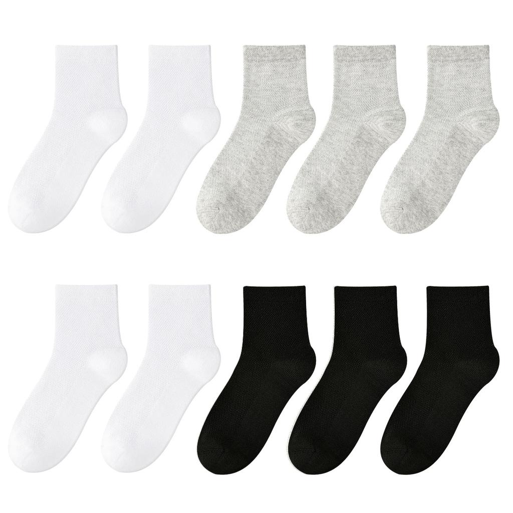 Children's Pure Cotton Mesh Boneless Summer Thin Ankle Socks OEKO-TEX Certified Safe for Kids Boys and Girls for School and Home
