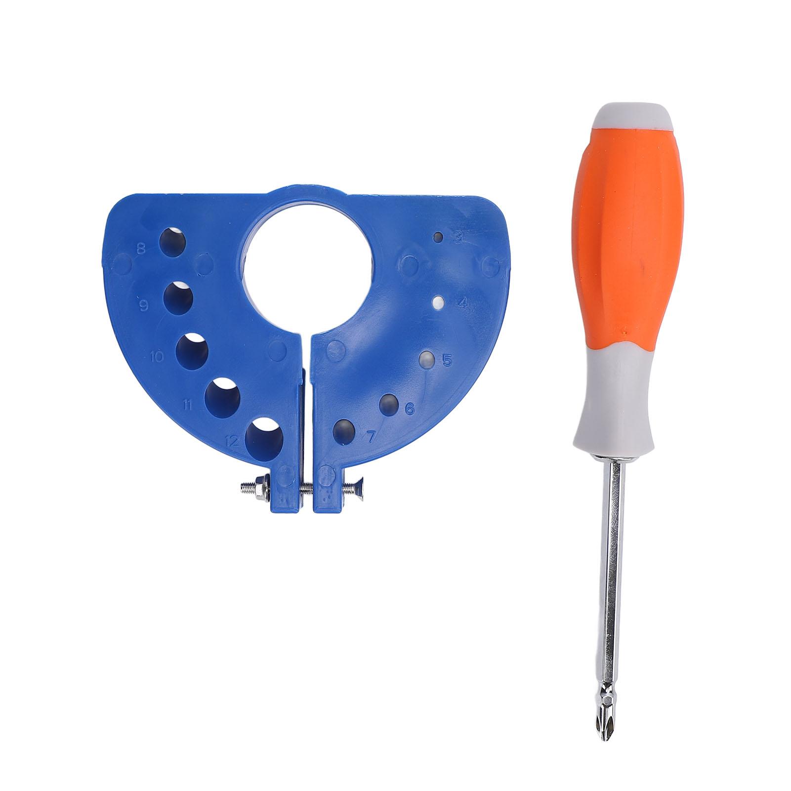 

Multi Size Drill Bit Sharpener Diameter 3 4 5 6 7 8 9 10 11 12 Drill Bit Grinding Attachment with Screwdriver for Angle Grinder синій