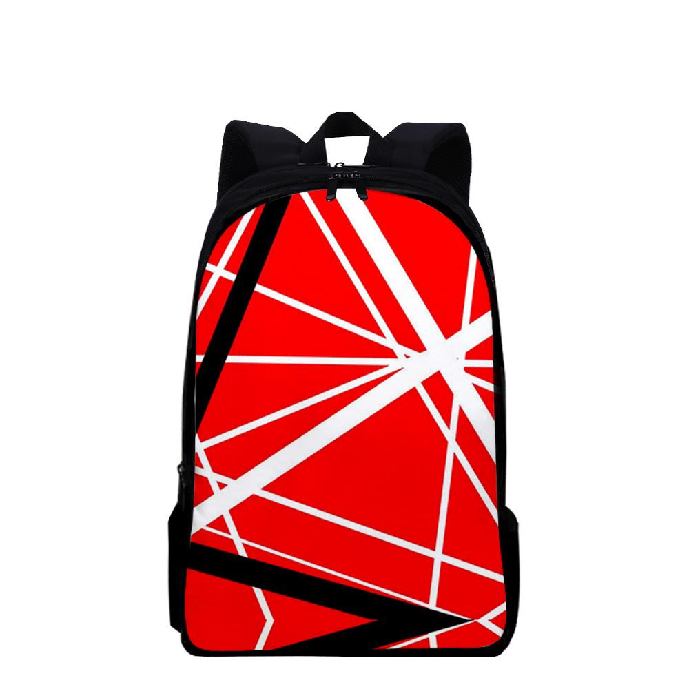 Harajuku Youthful Eddie Van Halen Student School Bags Notebook Backpacks 3D Printed Oxford Waterproof Boys/Girls Travel Bags