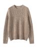 Women's Retro Loose Fit Cashmere Sweater - Plus Size Round Neck Pullover for Autumn/Winter