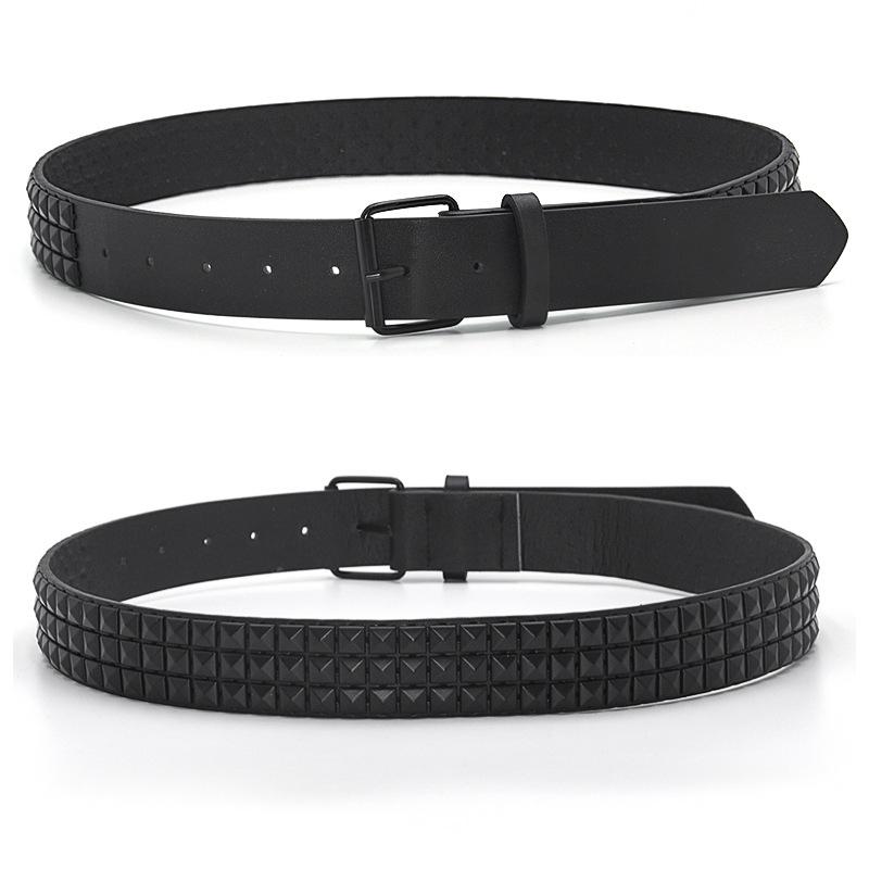 Fashion Rhinestone Rivet Belt Men&Women's Studded Belt Punk with Pin Buckle