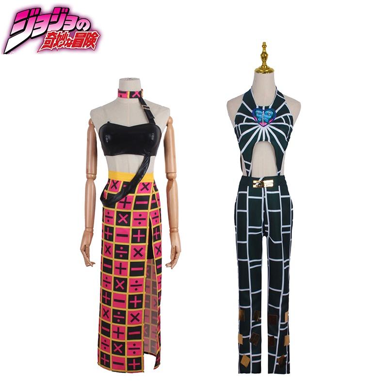Traje de Cosplay Jojo's Bizarre Adventure Elástico Respirável Alta Qualidade Para Halloween Comic Con Role Play