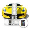 1Pair Car LED Wide Light Silicone T10 RGB 5050 6SMD High Brightness 7 Color With Remote Controller 12V Small Lights Flashing