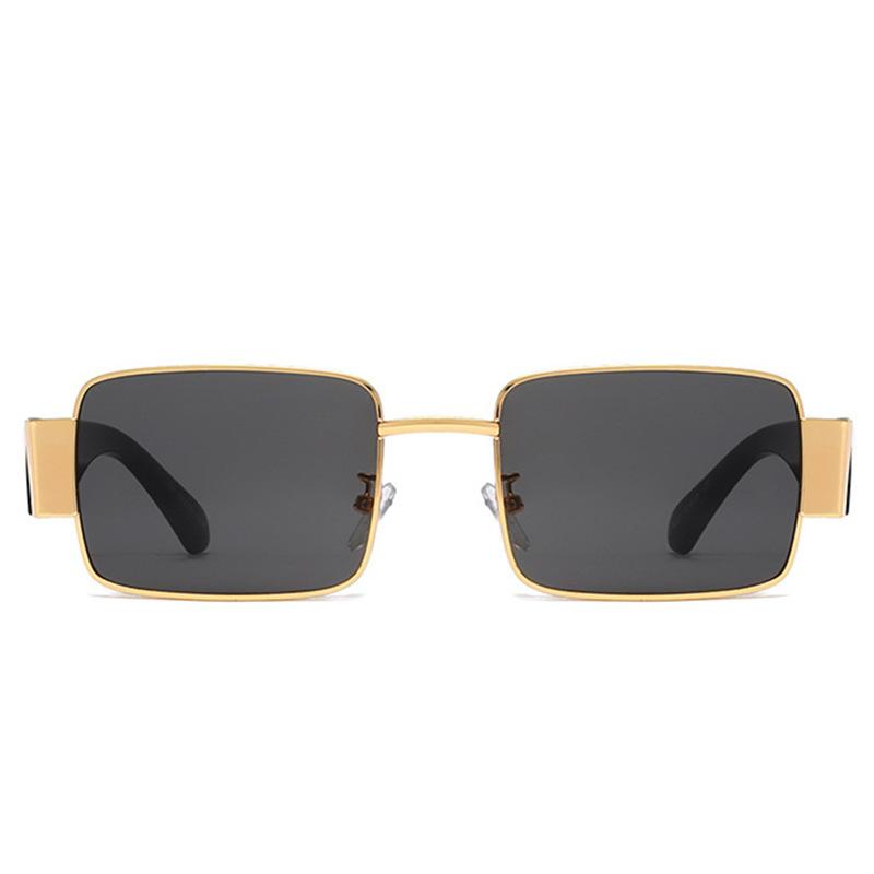 Metal glasses, women's marine pieces, sunglasses, big face, European and American retro large frame square sunglasses, men's spot.