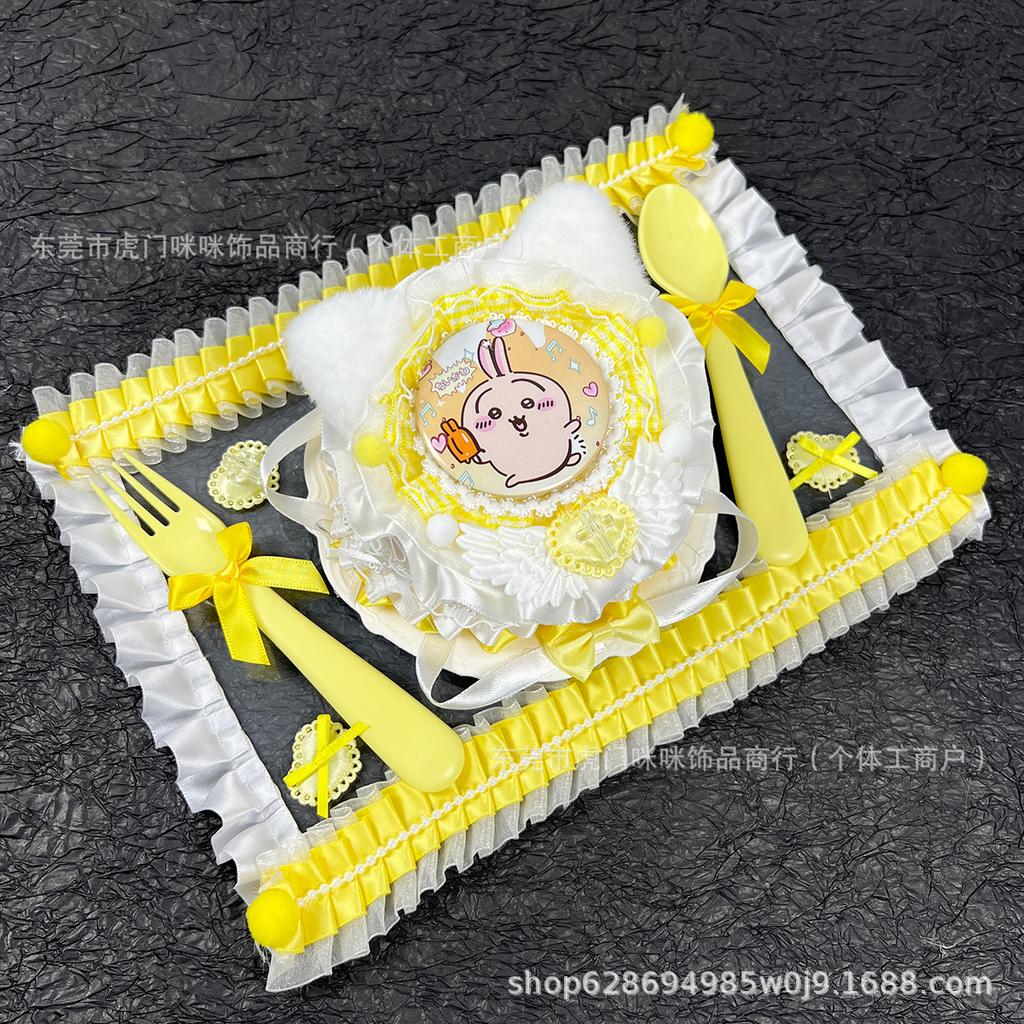 Dinner Plate Finished Pain Board Pain Bandaging Board White Gu Mei Self-push Cake Bar Knife and Fork Pain Board Photo Props