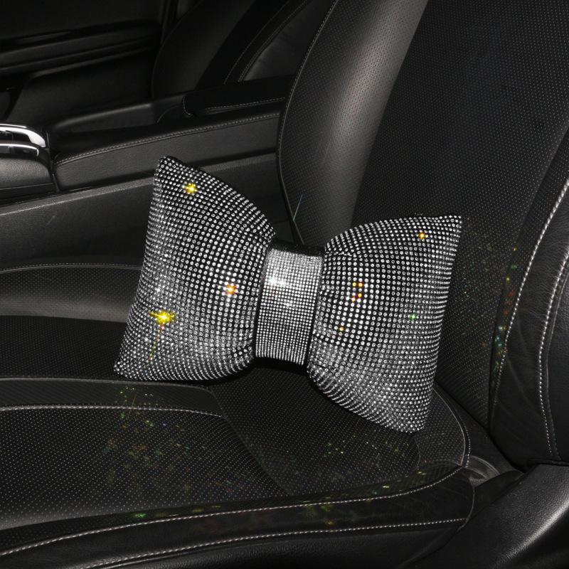 Multi-Color Diamond Car Neck Pillow and Waist Support for Women