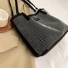 Hasp Pu Ladies Shoulder Bags Diamonds Design Sewing Thread Bags for Women    Fashion Bolsas Para Mujeres
