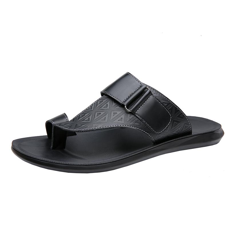 

Casual men s slippers Breathable and flat bottomed styles Beach Comfortable walking High quality sandals Classic color New 48 чёрный