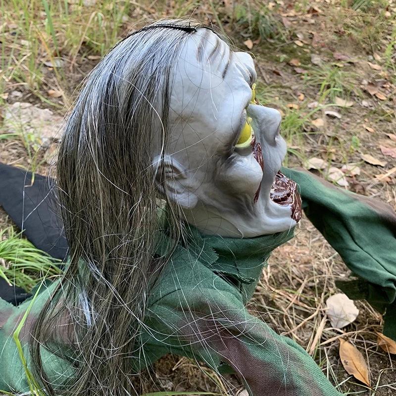 Plazící se duch Halloweenská dekorace Realistický zvuk Zářící světlo Strašidelný rekvizita pro strašidelný dům Strašidelná pohyblivá dekorace