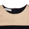 YYFS Women's Fashion Summer Spring Colour Block Print Short Sleeve O-Neck High Waist Casual Dresses