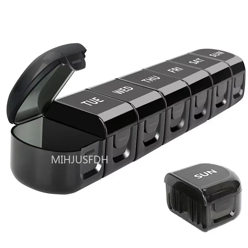 

7 Days Weekly Pillbox Tablet Holder Medicine Storage Case Drug Container Pill Organizer Weekly Capsule Pill Box Organizer